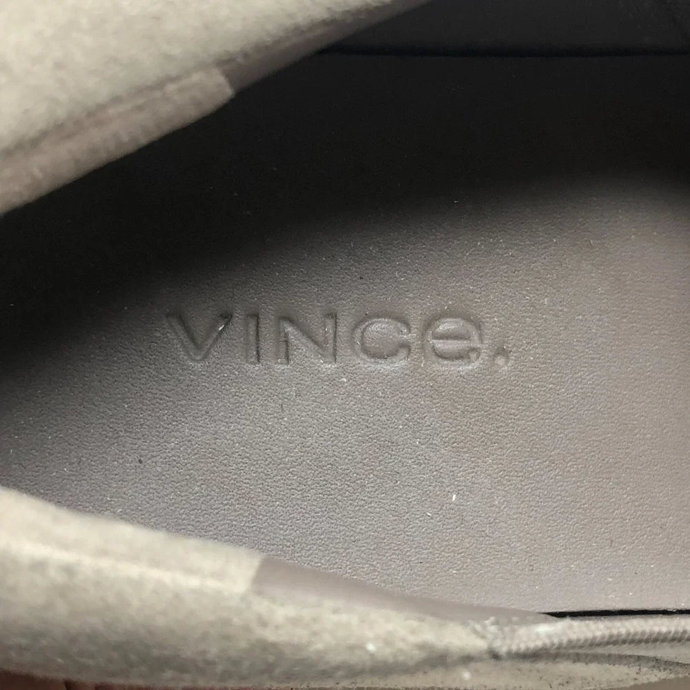 Vince Wilden Platform Flats Shoes Espadrille Womens 5.5 Gray Suede Slip On